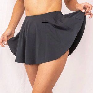 NWT Lunalae Free Flow High Waist Skort Black